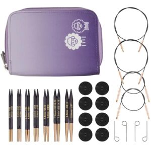 KNITPRO J'Adore Cubics Knitting Needle Set, Special Length, Deluxe, Lavender, Birch Wood, Circular, Interchangeable, 7 Pairs, 40-80mm, Incl 4 Cables, Accessories KNITPRO J'Adore Cubics Knitting Needle Set, Special Length, Deluxe, Lavender, Birch Wood, Circular, Interchangeable, 7 Pairs, 40-80mm, Incl 4 Cables, Accessories