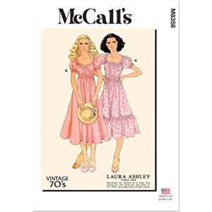 McCall's MCCALLS M8358A5 Misses' Vintage Wrap Dress by Laura Ashley A5(6-8-10-12-14) McCall's MCCALLS M8358A5 Misses' Vintage Wrap Dress by Laura Ashley A5(6-8-10-12-14)