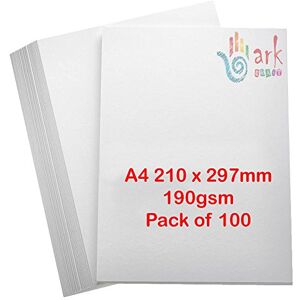 ARK A4 190gsm Economy White Cards Sheets of Acid Free, Smooth, White Cards (100) by (100) ARK A4 190gsm Economy White Cards Sheets of Acid Free, Smooth, White Cards (100) by (100)