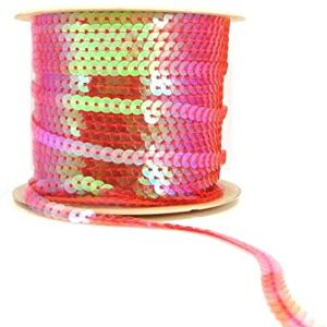 Habercrafts Sequin Trim Sequins Ribbon 6mm Strung Metallic Shiny Flat Sequins Paillette Spangle Sequin String for Embellishment Sewing Arts Crafts Fancy Dress Decoration (AB Transparent Pink 90 Meters) Habercrafts Sequin Trim Sequins Ribbon 6mm Strung Metallic Shiny Flat Sequins Paillette Spangle Sequin String for Embellishment Sewing Arts Crafts Fancy Dress Decoration (AB Transparent Pink 90 Meters)