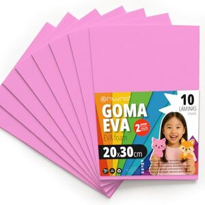 OFITURIA Eva Rubber for School and Creative Crafts, Coloured Foam Sheets for DIY Projects, Art, Children's Decoration, Scrapbooking, Craft Designs 20 x 30 cm (Pink, 10 Pcs) OFITURIA Eva Rubber for School and Creative Crafts, Coloured Foam Sheets for DIY Projects, Art, Children's Decoration, Scrapbooking, Craft Designs 20 x 30 cm (Pink, 10 Pcs)