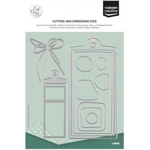 Creative Labs Cutting Dies Set Labels 13 Pcs of 0.8 x 0.8" to 3.5 x 7.5" Birthday Card Making Supplies for Scrapbooking and Paper Crafts Creative Labs Cutting Dies Set Labels 13 Pcs of 0.8 x 0.8" to 3.5 x 7.5" Birthday Card Making Supplies for Scrapbooking and Paper Crafts