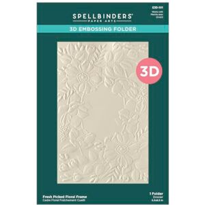 Spellbinders Fresh Picked Floral Frame 3D Embossing Folder from The Woodland Tales Collection Spellbinders Fresh Picked Floral Frame 3D Embossing Folder from The Woodland Tales Collection