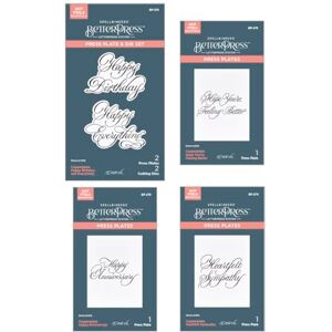 Spellbinders BetterPress Copperplate Happy Everything Sentiments Bundle Spellbinders BetterPress Copperplate Happy Everything Sentiments Bundle