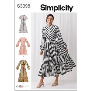 Simplicity Sewing Pattern SS3098U5 Misses' Dress with Sleeve and Length Variations U5 (16-18-20-22-24) Simplicity Sewing Pattern SS3098U5 Misses' Dress with Sleeve and Length Variations U5 (16-18-20-22-24)