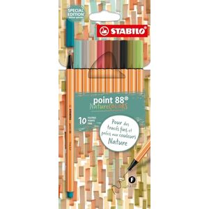 STABILO point 88 NatureCOLORS Fineliner Pack of 10 Assorted Nature Colours STABILO point 88 NatureCOLORS Fineliner Pack of 10 Assorted Nature Colours