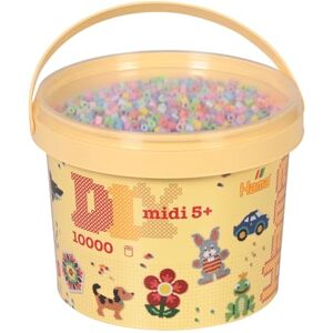 Hama Midi Beads Bucket, Approx.10.000 Fuse Beads, Mosaic Decoration Arts & Craft Kit for Creative Children Ages 5+ Assorted Colours of Beads, Iron/Melty Bead Set Hama Midi Beads Bucket, Approx.10.000 Fuse Beads, Mosaic Decoration Arts & Craft Kit for Creative Children Ages 5+ Assorted Colours of Beads, Iron/Melty Bead Set