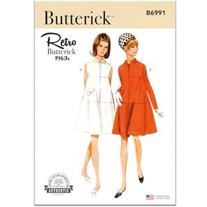 Butterick Paper Pattern B6991Y5 Misses' Dress with Sleeve Variations Y5 (18-20-22-24-26) Butterick Paper Pattern B6991Y5 Misses' Dress with Sleeve Variations Y5 (18-20-22-24-26)