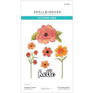 Spellbinders Vintage Florals Etched Dies from The from The Garden Collection by Wendy Vecchi, Metal, ONE Spellbinders Vintage Florals Etched Dies from The from The Garden Collection by Wendy Vecchi, Metal, ONE