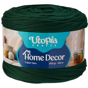 Utopia Crafts T-Shirt Yarn for Crocheting and Knitting Home Decor 300g/150m Elastic Microfibre Fabric Yarn Oeko-Tex Certified Washable Crochet Baskets Bags Rugs & Macramé 5-7mm Hook (Forest Green) Utopia Crafts T-Shirt Yarn for Crocheting and Knitting Home Decor 300g/150m Elastic Microfibre Fabric Yarn Oeko-Tex Certified Washable Crochet Baskets Bags Rugs & Macramé 5-7mm Hook (Forest Green)
