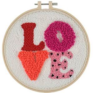 Trimits Punch Needle Hoop Kit, 20.3cm (8in), Love Trimits Punch Needle Hoop Kit, 20.3cm (8in), Love