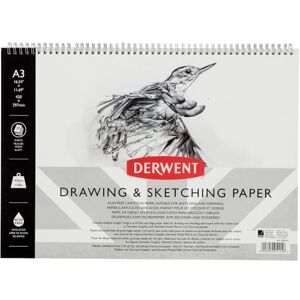 Derwent Sketch Pad, A3 Landscape, Drawing & Writing, 30 Sheets, Acid-Free Paper, Wirebound Spine, Professional Quality, 2300141 Derwent Sketch Pad, A3 Landscape, Drawing & Writing, 30 Sheets, Acid-Free Paper, Wirebound Spine, Professional Quality, 2300141