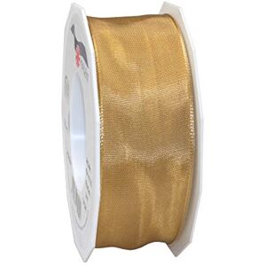 Lyon Wired Taffeta Ribbon - Ocher 40mm - Floral & Craft Lyon Wired Taffeta Ribbon - Ocher 40mm - Floral & Craft