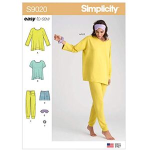 Simplicity Paper Pattern-US9020A-MISSES-SLEEPWEAR, Various, A (XXS-XS-S-M-L-XL-XXL) Simplicity Paper Pattern-US9020A-MISSES-SLEEPWEAR, Various, A (XXS-XS-S-M-L-XL-XXL)