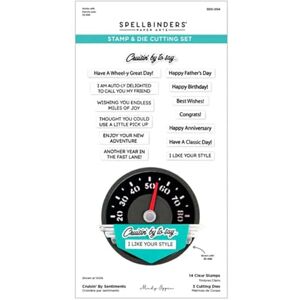 Spellbinders Cruisin' by Sentiments Clear Stamp & Die Set from The Classic Road Legends Collection by Mindy Eggen Spellbinders Cruisin' by Sentiments Clear Stamp & Die Set from The Classic Road Legends Collection by Mindy Eggen