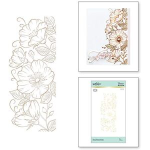 Spellbinders Sweet Blooms Border by Becca Feeken Glimmer Hot Foil Plate Set, Metal Spellbinders Sweet Blooms Border by Becca Feeken Glimmer Hot Foil Plate Set, Metal
