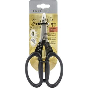 Tonic Studios Tim Holtz Left-Handed Scissors 7" (17.78 cm) All Purpose Titanium Snips for Paper, Fabric & More Incl. Blade Protection Non-Stick Tonic Studios Tim Holtz Left-Handed Scissors 7" (17.78 cm) All Purpose Titanium Snips for Paper, Fabric & More Incl. Blade Protection Non-Stick