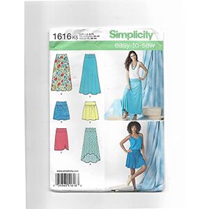 Simplicity Sewing Pattern 1616: Misses' Knit or Woven Skirts, Size, Paper, White, K5 (8-10-12-14-16) Simplicity Sewing Pattern 1616: Misses' Knit or Woven Skirts, Size, Paper, White, K5 (8-10-12-14-16)