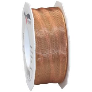 PRÄSENT C.E. Pattberg Lyon Wired Taffeta Ribbon Light Brown 40 mm width, 25 m length PRÄSENT C.E. Pattberg Lyon Wired Taffeta Ribbon Light Brown 40 mm width, 25 m length
