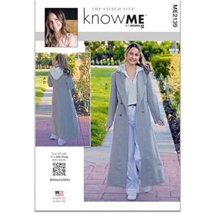 Know me Sewing Pattern ME2139K5 Misses' Coat and Hoodie Insert by The Stitch Fitz K5 (8-10-12-14-16) Know me Sewing Pattern ME2139K5 Misses' Coat and Hoodie Insert by The Stitch Fitz K5 (8-10-12-14-16)