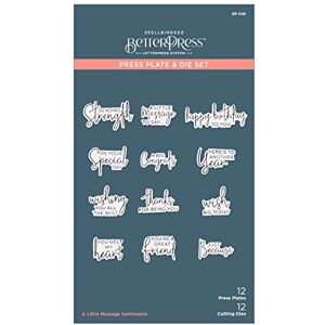 Spellbinders A Little Message Sentiments Betterpress Plate, Metal, ONE Spellbinders A Little Message Sentiments Betterpress Plate, Metal, ONE