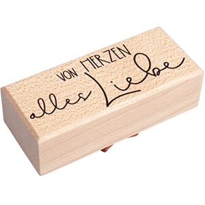 Rayher Wood Mounted Rubber Stamp with Phrase for Card Making and Scrapbooking, Craft Stamp for Wedding, Birthday and Greeting Cards, 3x7cm, 29248000 Rayher Wood Mounted Rubber Stamp with Phrase for Card Making and Scrapbooking, Craft Stamp for Wedding, Birthday and Greeting Cards, 3x7cm, 29248000