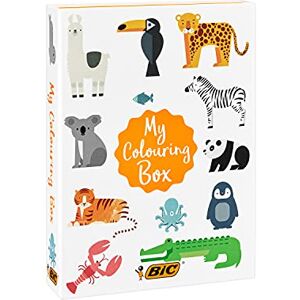 BIC My Colouring Box Colouring Kit with 12 Markers/18 Colouring Pencils/6 Glitter Glues/1 Colouring Book and 36 Stickers BIC My Colouring Box Colouring Kit with 12 Markers/18 Colouring Pencils/6 Glitter Glues/1 Colouring Book and 36 Stickers