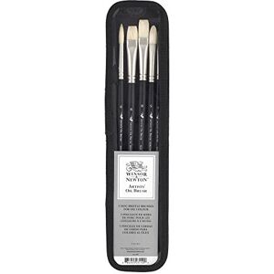 Winsor & Newton "Artists" Hog Oil Brush (Pack of 5),Black,Large Winsor & Newton "Artists" Hog Oil Brush (Pack of 5),Black,Large