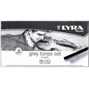 LYRA Polycrayons Fine Art Hard Pastel Set, 12 Assorted Grey Tones Colours, For Professionals & Students LYRA Polycrayons Fine Art Hard Pastel Set, 12 Assorted Grey Tones Colours, For Professionals & Students