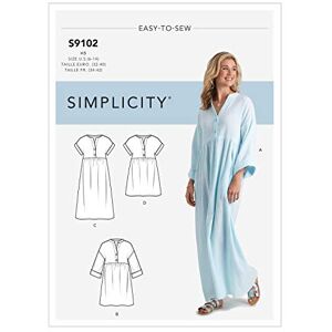 Simplicity Sewing Pattern S9102 Misses' Caftan & Dresses, Various, H5 (6-8-10-12-14) Simplicity Sewing Pattern S9102 Misses' Caftan & Dresses, Various, H5 (6-8-10-12-14)