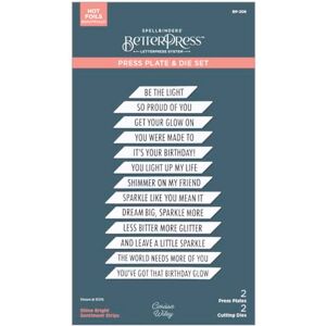 Spellbinders Shine Bright Sentiment Strips Press Plate & Die Set from The Shine Bright Collection by Carissa Wiley Spellbinders Shine Bright Sentiment Strips Press Plate & Die Set from The Shine Bright Collection by Carissa Wiley