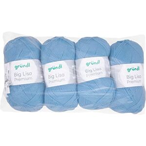 Gründl Big Lisa Premium Knitting & Crochet Yarn Soft & Wool-Like Character Easy Care 100% Polyacrylic Yarn 250g/665m Needle Size 3.5-4.5 4.5-4 Balls of 250g Gründl Big Lisa Premium Knitting & Crochet Yarn Soft & Wool-Like Character Easy Care 100% Polyacrylic Yarn 250g/665m Needle Size 3.5-4.5 4.5-4 Balls of 250g