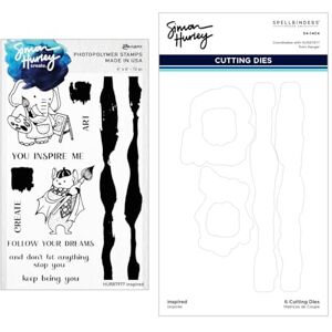 Spellbinders Inspired Stamp and Die Bundle by Simon Hurley, Metal, ONE Spellbinders Inspired Stamp and Die Bundle by Simon Hurley, Metal, ONE