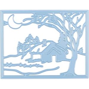 Nellie's Choice Cutting Christmas Scene, Moonlight Winternight Shape Die, 13.6 x 10.6 cm, Card Making Supplies, Metal Dies for Scrapbooking, DIY and Paper Crafts, Blue, 136x106mm Nellie's Choice Cutting Christmas Scene, Moonlight Winternight Shape Die, 13.6 x 10.6 cm, Card Making Supplies, Metal Dies for Scrapbooking, DIY and Paper Crafts, Blue, 136x106mm