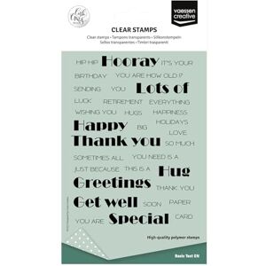 Creative Labs Clear 34 Pcs-English Texts-Scrapbooking, Stamping and Card Making Supplies for Crafting & Birthdays, Transparant, 14,8 x 10,5 cm Creative Labs Clear 34 Pcs-English Texts-Scrapbooking, Stamping and Card Making Supplies for Crafting & Birthdays, Transparant, 14,8 x 10,5 cm