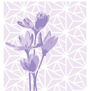 Sizzix Layered Stencils 4PK Geo Flowers by Olivia Rose, One Size Sizzix Layered Stencils 4PK Geo Flowers by Olivia Rose, One Size