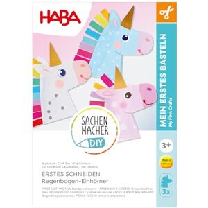HABA Sachenmacher Premier Rainbow Unicorn Decoupage (Pack of 3) Learn to Cut from 3 Years, Unicorn DIY Kit for Kids, Kindergarten & Home HABA Sachenmacher Premier Rainbow Unicorn Decoupage (Pack of 3) Learn to Cut from 3 Years, Unicorn DIY Kit for Kids, Kindergarten & Home