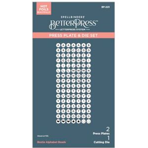 Spellbinders Bestie Alphabet Beads Press Plate & Die Set from The Beads of Friendship Collection Spellbinders Bestie Alphabet Beads Press Plate & Die Set from The Beads of Friendship Collection