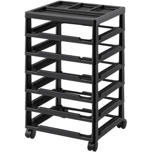 VEVOR Scrapbook Rolling Storage Cart, 6-Tier Large Capacity with Organizer Top, Black Frame with 4 Removable Wheels, PP Material Cart Only, Rolling Craft Storage for Office Arts and Crafts Supplies VEVOR Scrapbook Rolling Storage Cart, 6-Tier Large Capacity with Organizer Top, Black Frame with 4 Removable Wheels, PP Material Cart Only, Rolling Craft Storage for Office Arts and Crafts Supplies