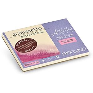 Honsell Fabriano Artistico Acquarello Extra White Satin Hot Pressed 12.5 x 18 cm 25 Sheets 300 g/m² High-Quality Artist Watercolour Card Pad Glued on 4 Sides, 12,5 x 18 cm Honsell Fabriano Artistico Acquarello Extra White Satin Hot Pressed 12.5 x 18 cm 25 Sheets 300 g/m² High-Quality Artist Watercolour Card Pad Glued on 4 Sides, 12,5 x 18 cm