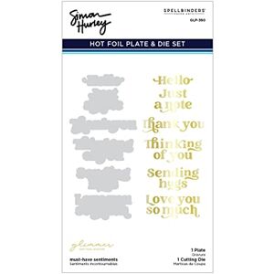 Spellbinders Must-Have Sentiments Glimmer Hot Foil Plate & Die Set from The Photosynthesis Collection by Simon Hurley, Metal, ONE Spellbinders Must-Have Sentiments Glimmer Hot Foil Plate & Die Set from The Photosynthesis Collection by Simon Hurley, Metal, ONE
