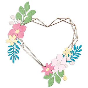 Sizzix Thinlits Die Set 9PK Floral Geo Heart Frame by Lisa Jones, 665478, Multicolour, One Size Sizzix Thinlits Die Set 9PK Floral Geo Heart Frame by Lisa Jones, 665478, Multicolour, One Size