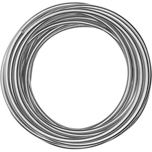 Creative Labs Aluminium Craft Wire 32.8 ft (10 m) x 0.2" (5 mm) Silver Flexible Metallic Wire for Crafting, Flower Arranging, Jewellery Making and Modelling Creative Labs Aluminium Craft Wire 32.8 ft (10 m) x 0.2" (5 mm) Silver Flexible Metallic Wire for Crafting, Flower Arranging, Jewellery Making and Modelling