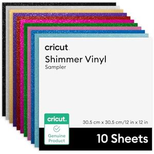 Cricut Permanent Glossy Vinyl, Party Pack, 30.5 cm x 30.5 cm (12 in x 12 in), 10 pcs Cricut Permanent Glossy Vinyl, Party Pack, 30.5 cm x 30.5 cm (12 in x 12 in), 10 pcs