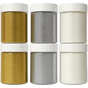 Springboard Supplies Springboard Gold, Silver & Iridescent Craft Glitter Set (6 x 100g), Shimmering Metallic Pots for Kids EYFS Art, Resin & Slime Springboard Supplies Springboard Gold, Silver & Iridescent Craft Glitter Set (6 x 100g), Shimmering Metallic Pots for Kids EYFS Art, Resin & Slime