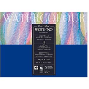 Fabriano Watercolour Paper Block - 12 Sheets 24x32cm - FSC Fabriano Watercolour Paper Block - 12 Sheets 24x32cm - FSC