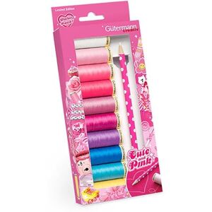 Gütermann Creativ Polyester (10x100m) Cute and Pink Sew-all Thread Set with Marking Pen 1 Set Gütermann Creativ Polyester (10x100m) Cute and Pink Sew-all Thread Set with Marking Pen 1 Set