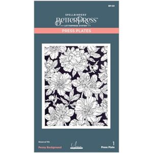 Spellbinders Peony Background Press Plate from The Let's Celebrate Collection by Yana Smakula, Metal, ONE Spellbinders Peony Background Press Plate from The Let's Celebrate Collection by Yana Smakula, Metal, ONE