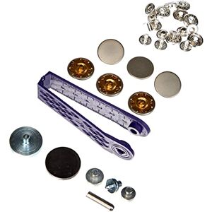 Prym Non-Sew Press Fastener, Brown, 20 mm, matt alteisen, Flach, 6 Stück Prym Non-Sew Press Fastener, Brown, 20 mm, matt alteisen, Flach, 6 Stück