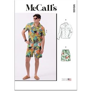 McCall's MCCALLS Sewing Pattern M8486AA Men's Shirts and Shorts AA (34-36-38-40-42) McCall's MCCALLS Sewing Pattern M8486AA Men's Shirts and Shorts AA (34-36-38-40-42)